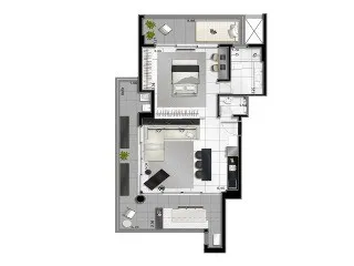 Imagem Imperdível apartamento à venda em São Paulo-SP, no Itaim Bibi! 1 quarto, 1 suíte, 1 sala, 2 banheiros, 1 vaga de garagem e 67m² no Condomínio Limited Itaim