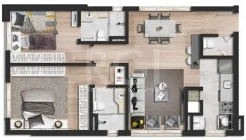 Imagem Apartamento 2 dormitórios com duas suítes ,lavabo e vaga coberta próximo ao Parcão