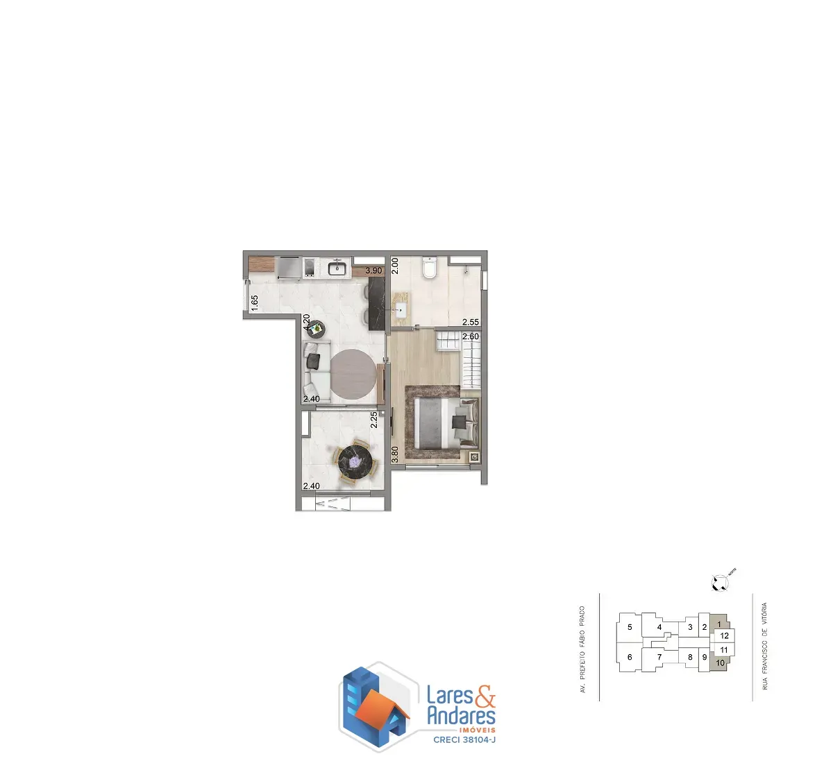Imagem Studio para venda em Jardim Vila Mariana com 1 quarto, 38m²