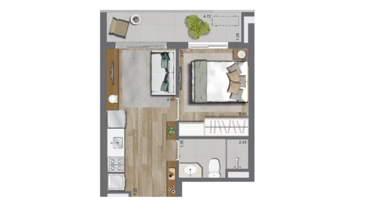 Imagem Apartamento no Campo Belo com varanda, rooftop com piscina a 700 metros do metrô Eucaliptos!