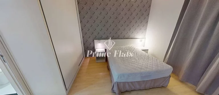 Imagem Flat disponível para locação no QI Intelligence Flat em Moema, com 37m², 1 dormitório e 1 vaga