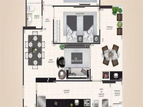 Imagem Apartamento com 3 dorms, Aviação, Praia Grande - R$ 755 mil, Cod: 376