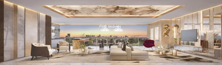 Imagem Apartamento de Luxo no Brooklin: 4 Quartos, 4 Suítes, 5 Banheiros, 4 Vagas, 438m² - São Paulo-SP