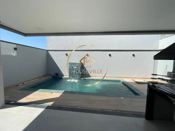 Imagem Casa Sobrado, 3 Dormitórios ( 1 suíte), piscina, 4 vagas, Cond. Malibu.