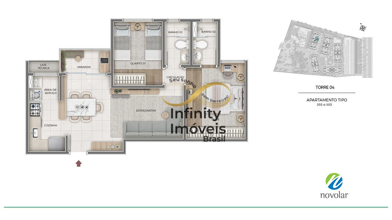 Imagem PALM SPRINGS - Apartamento Área privativa