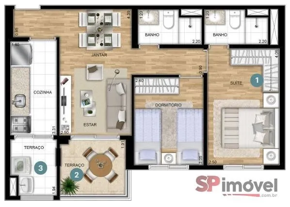 Imagem Apartamento no Tatuapé de 59m².