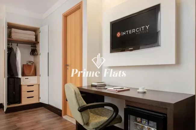 Imagem Flat disponível para venda no Hotel Intercity Nações Unidas na Chácara Santo Antônio, com 26m², 1 dormitório e 1 vaga