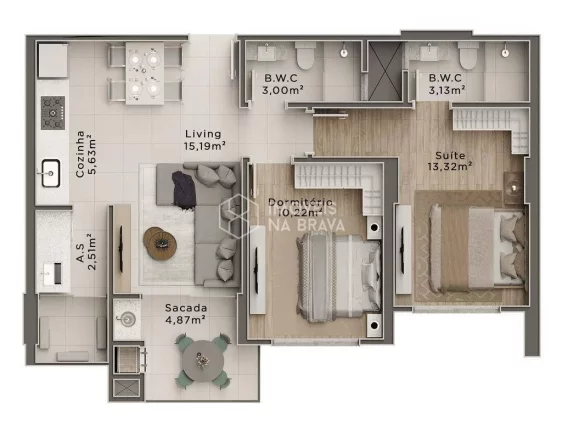 Imagem APARTAMENTO A VENDA 2 QUARTOS - CENTRO - ITAJAI/SC