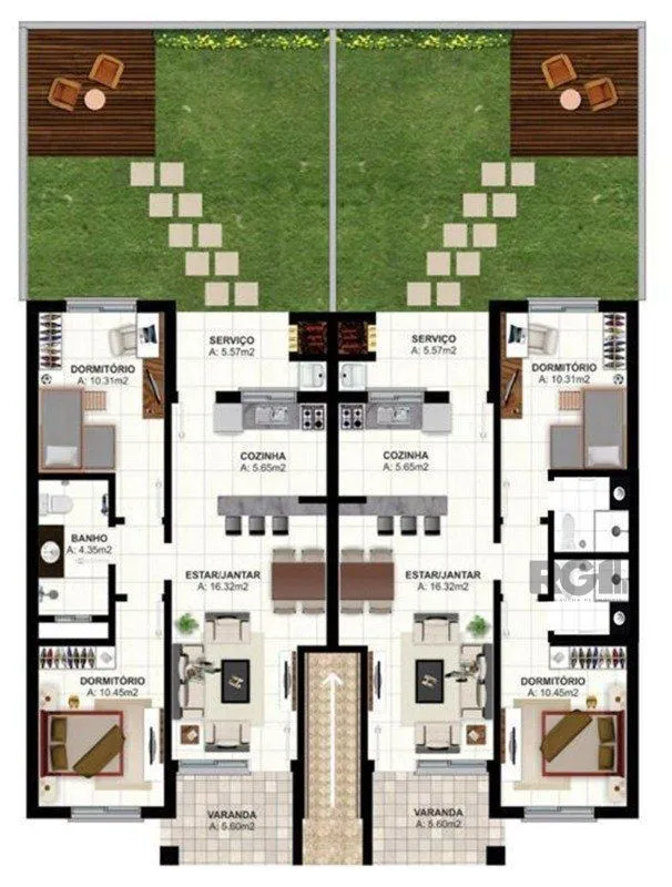 Imagem APARTAMENTO TÉRREO MOBILIADO - ATLÂNTIDA PARK RESIDENCE