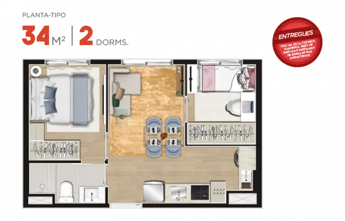 Imagem Apartamento com 2 Quartos à Venda, 34 m² em Tatuapé - São Paulo