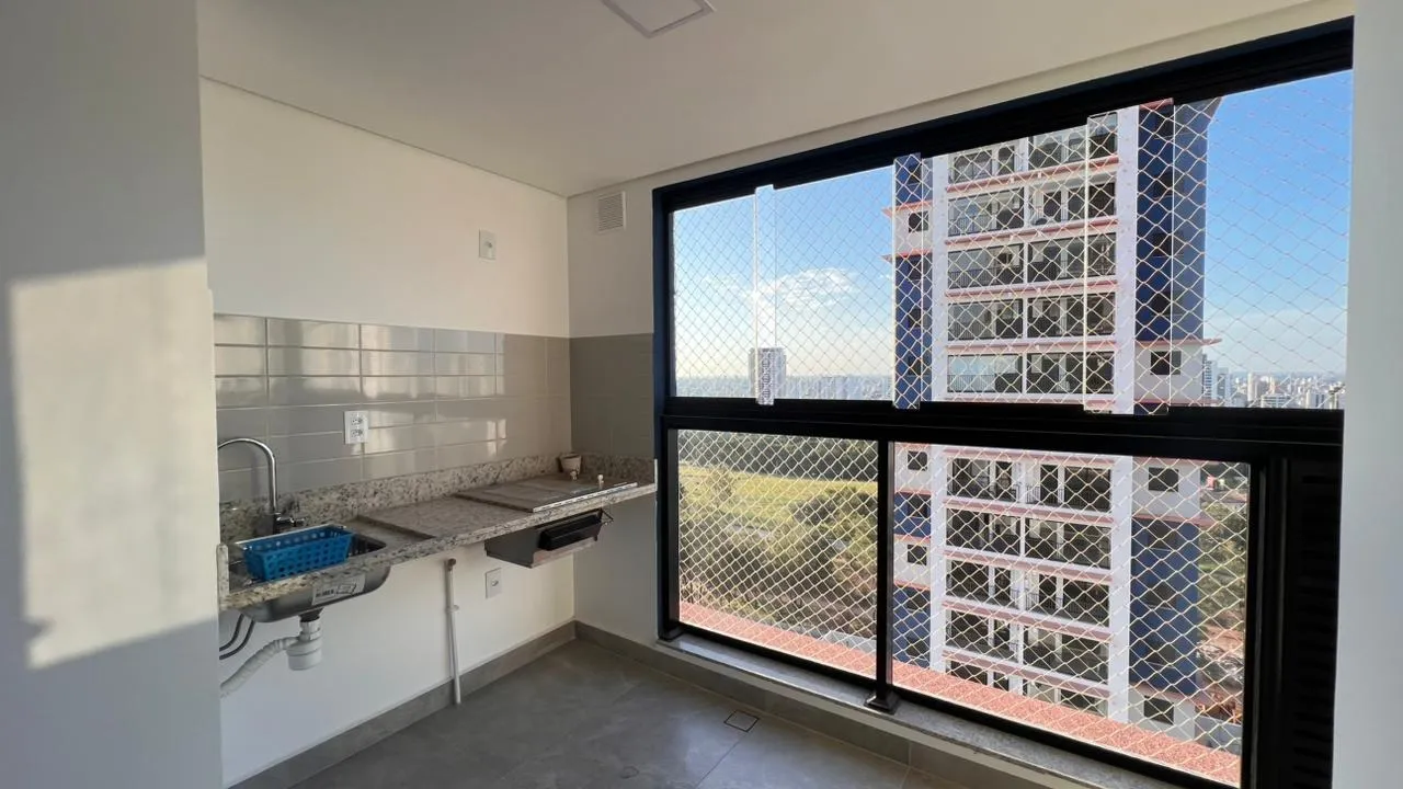 Imagem Apartamento Novo de 67 m² com Suíte, Sacada Gourmet, 2 Vagas e Depósito no Biarritz Campolim