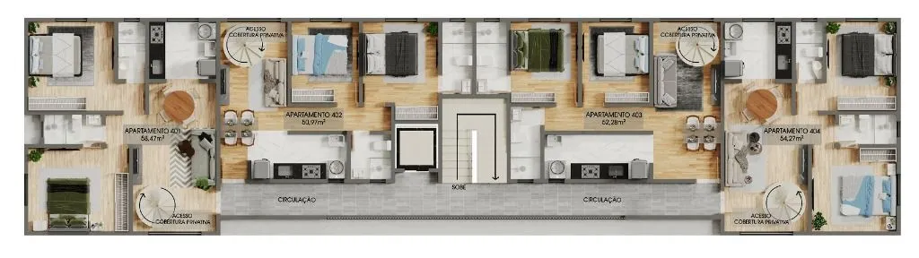 Imagem Apartamento com 2 dormitórios à venda, 54 m² por R$ 369.997,00 - Altiplano Cabo Branco - João Pessoa/PB