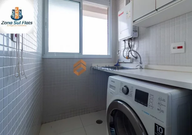 Imagem Apartamento Para Alugar no Brooklin Com 1 Suíte e 2 Vagas - Varanda Gourmet