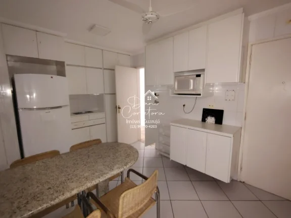 Imagem Apartamento de alto padrão para locação em Guarujá-SP, Pitangueiras - 2 quartos, 1 suite, 2 salas, 3 banheiros, 1 vaga, 122m².