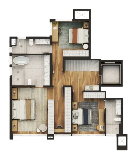 Imagem APARTAMENTO RESIDENCIAL em Curitiba - PR, Juvevê