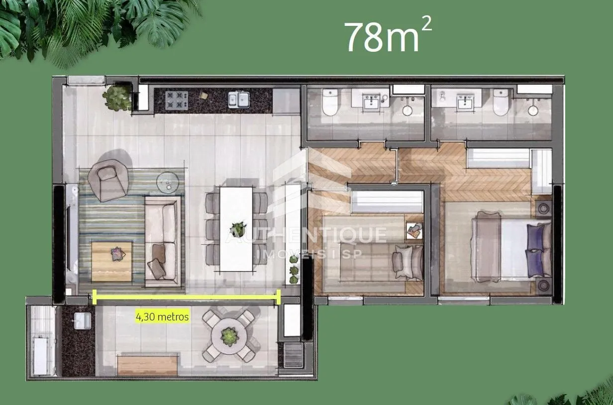 Imagem O PARQUE BROOKLIN - Apartamento no bairro Brooklin à venda