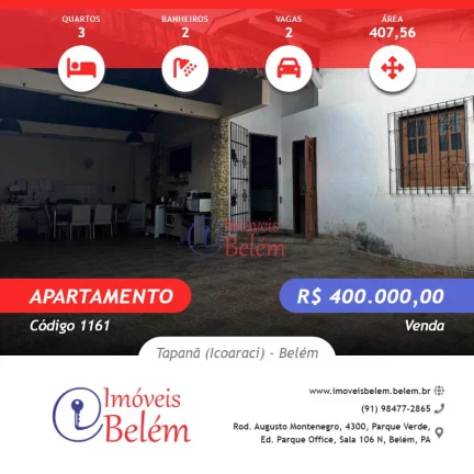 Imagem Imóveis Belém vende casa 3/4 em Cordeiro