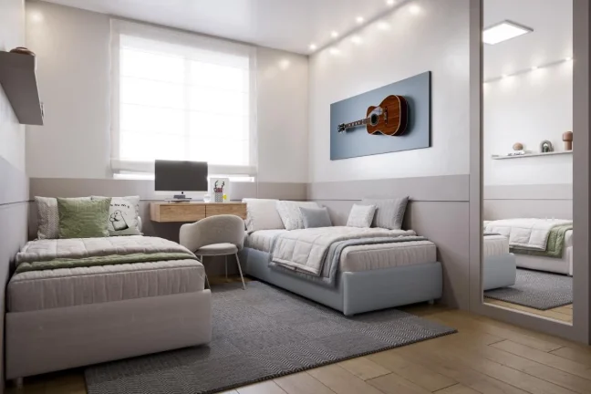 Imagem ado Diferencial Apartamento Garden 40,75 m² + Quintal Privativo de 8,80 m² 2 Quartos Sala de Estar/Jantar Cozinha Banheiro Área de Serviço Vaga de Garagem Privativa Piso Laminado Quintal Privativo Exclusivo Lazer Completo para Toda a Família