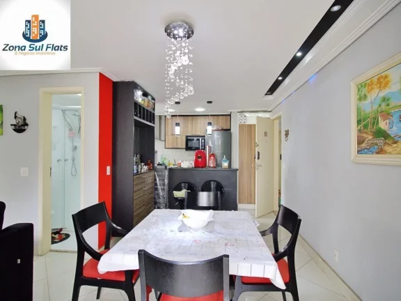 Imagem Apartamento Mobiliado à Venda Na Região Da Vila Andrade Com 2 Dormitórios e 1 Vaga