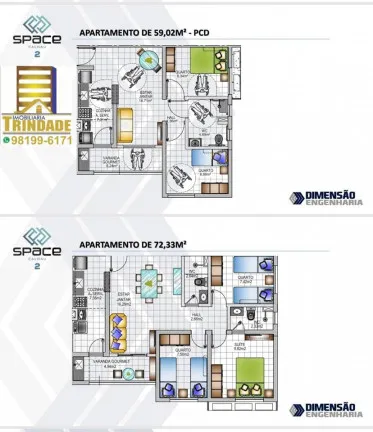 Imagem Apartamento com 2 Quartos à Venda, 59 m² em Parque Athenas - São Luís