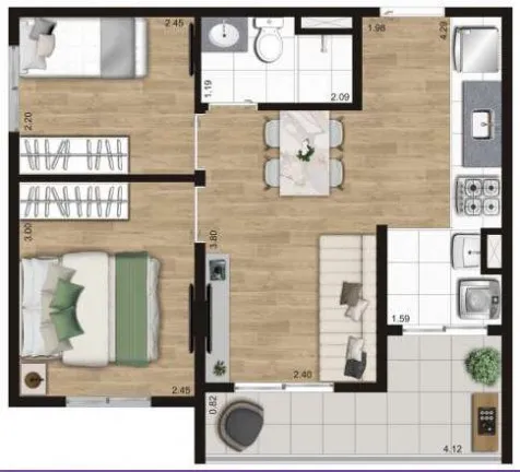 Imagem Apartamento com 2 Quartos à Venda, 37 m² em Vila Campestre - São Paulo