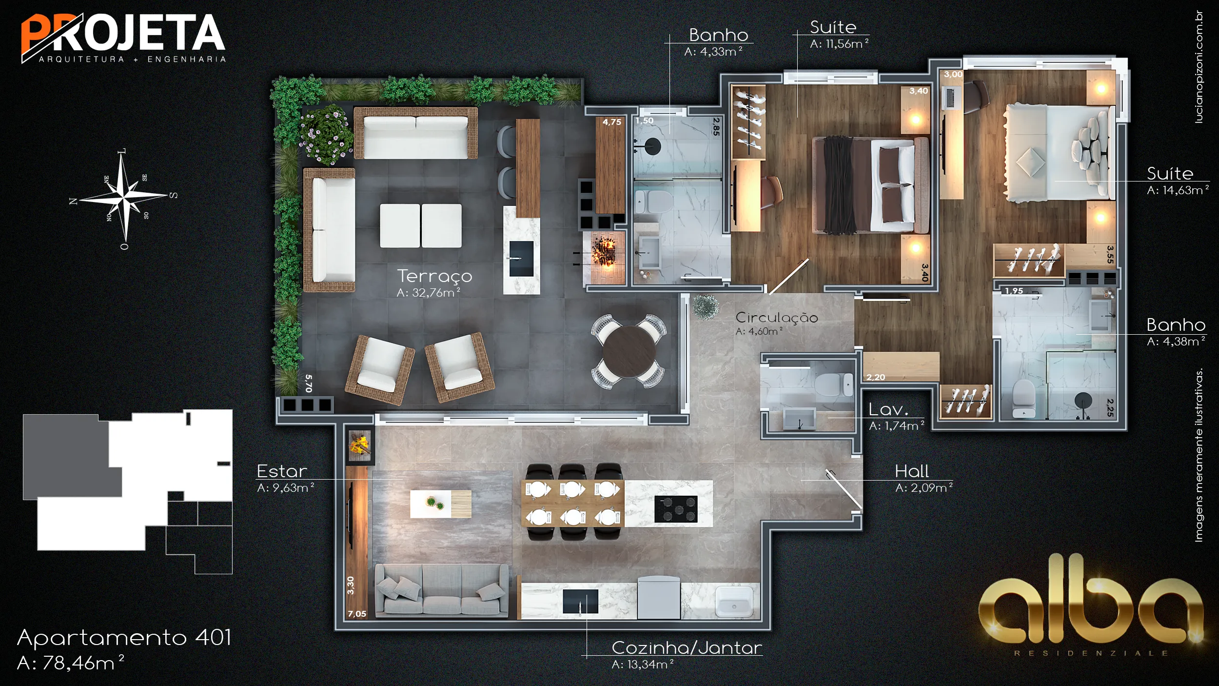 Imagem Apartamento à venda em Gramado, Carniel, com 2 quartos, 83.66m2