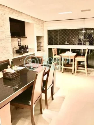 Imagem Apartamento com 204m², andar alto em Moema Índios. Ensolarado, sala ampla integrada a varanda gour...