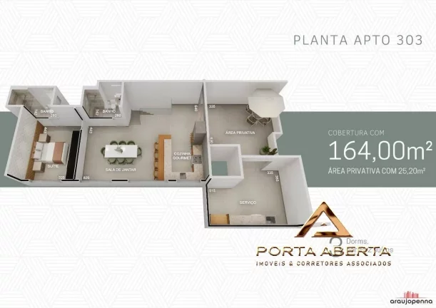 Imagem Apto de 2 Quartos, sendo 1 Suite - COD 918