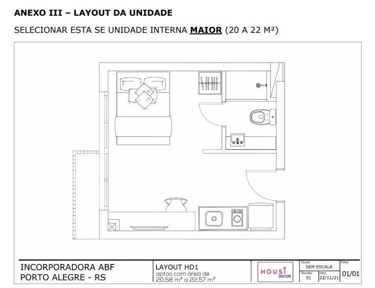 Imagem Loft com 24m² , para investir ou morar, entregue 100% mobiliado e gestado pela Housi, com infraestrutura completa.