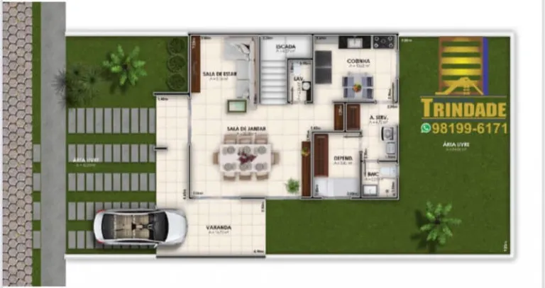 Imagem Casa de Condomínio com 3 Quartos à Venda, 200 m² em Olho D'Água - São Luís