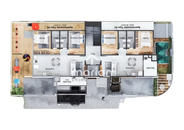 Imagem Apartamento com 2 quartos, Itacolomi - Balneário Piçarras