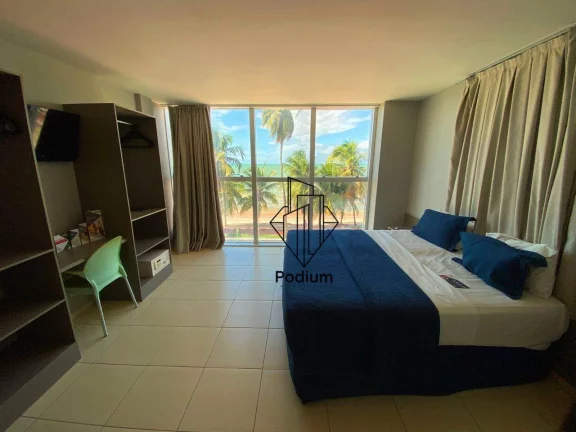 Imagem Flat mobiliado e equipado à beira-mar com vista definitiva para o mar da praia do Cabo Branco - FL0923