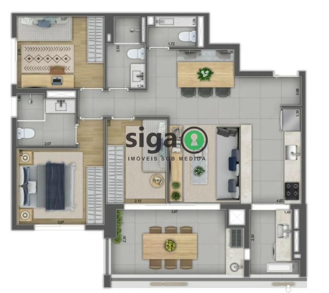 Imagem Apartamento para venda em Pinheiros 3 dormitórios, São Paulo - SP