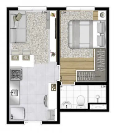 Imagem Apartamento com 1 Quarto à Venda, 26 m²em Brás - São Paulo