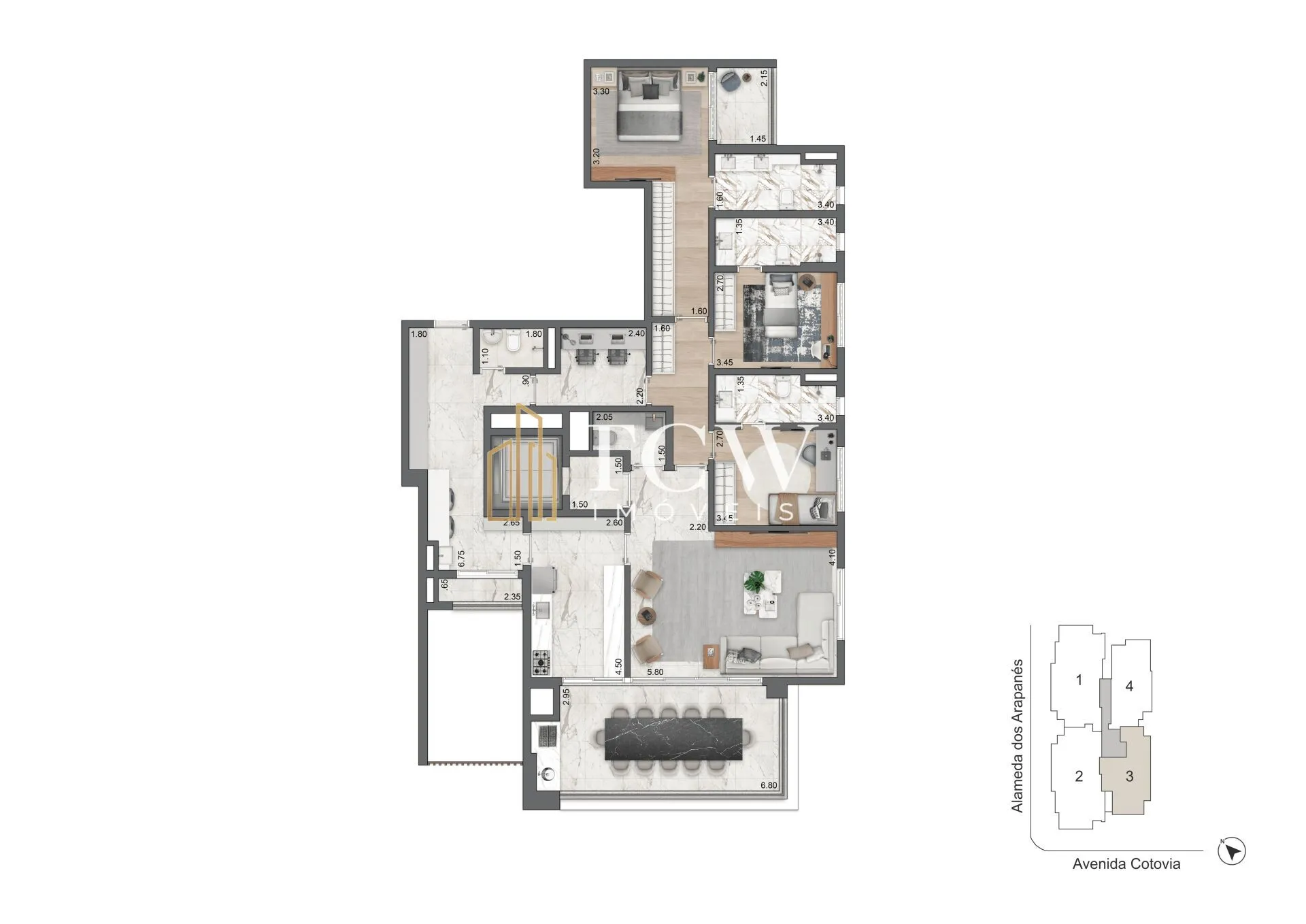 Imagem Apartamento à venda no bairro Moema - São Paulo/SP, Zona Sul