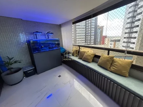 Imagem Apartamento alto luxo com três suítes amplo living vista mar a venda na Colina A em Patamares