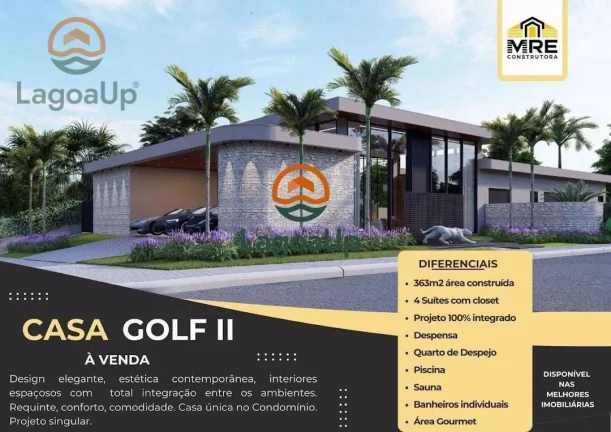 Imagem Casa com 4 dormitórios à venda, 363 m² por R$ 5.690.000,00 - Condomínio Vitória Golf - Lagoa Santa/MG