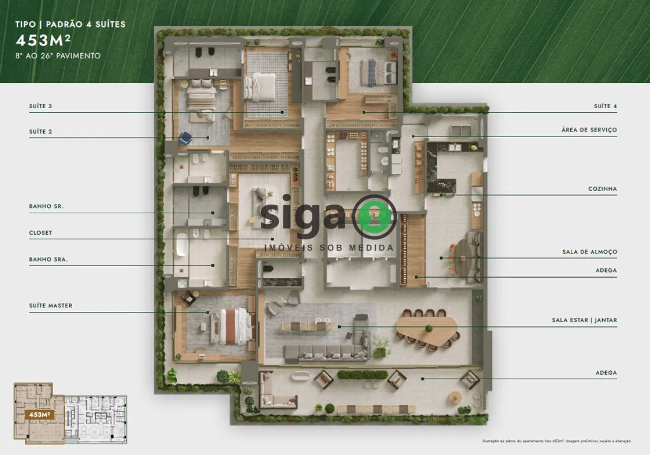 Imagem Apartamento para venda em Moema 04 suítes, São Paulo - SP