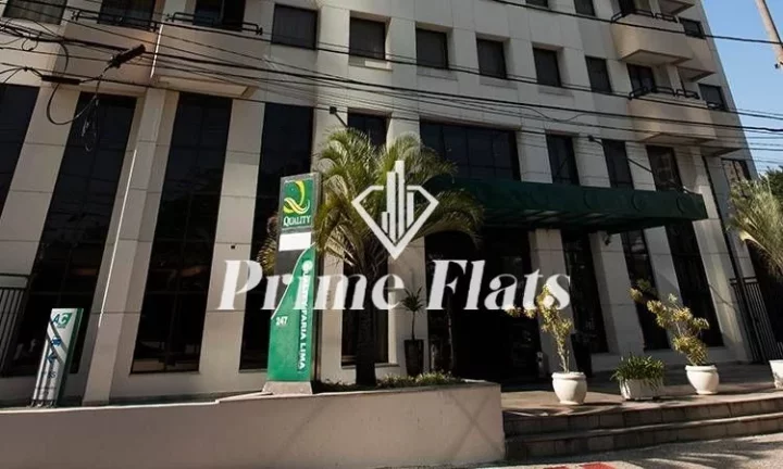 Imagem Flat disponível para venda no Quality Faria Lima, com 24m², 1 dormitório e 1 vaga