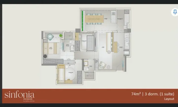 Imagem Apartamento com 2 Quartos à Venda, 57 m² em Vila Mascote - São Paulo