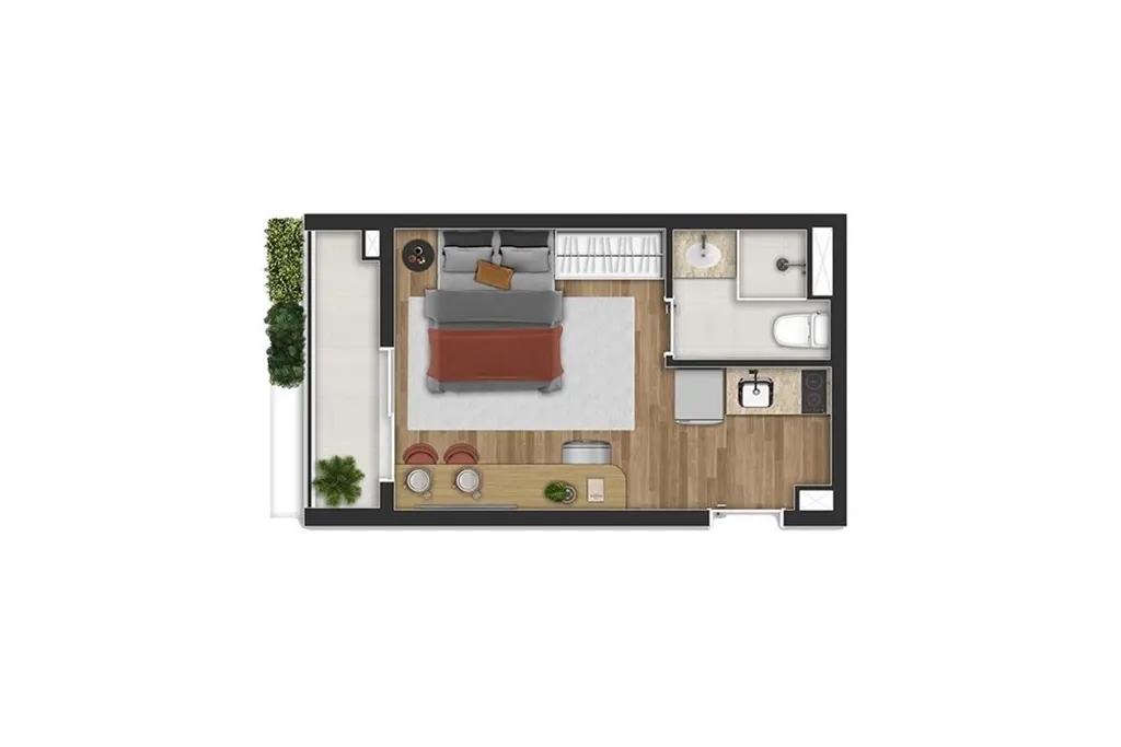Imagem Apartamento à venda em São Paulo, Itaim Bibi, com 1 quarto, 23.75m2