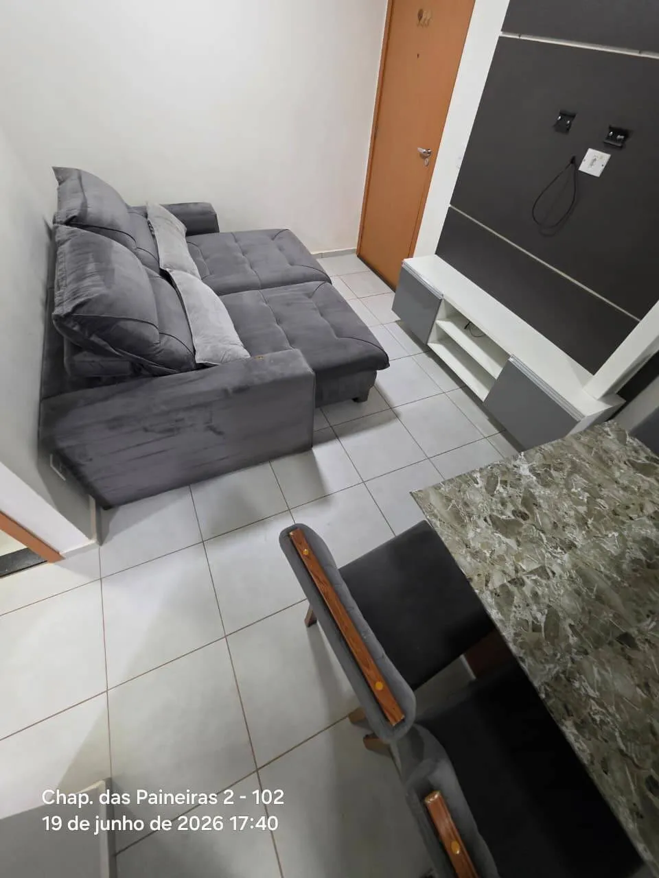Imagem Apartamento mobiliado 2 Quartos Condomínio MRV Chapada das Paineras