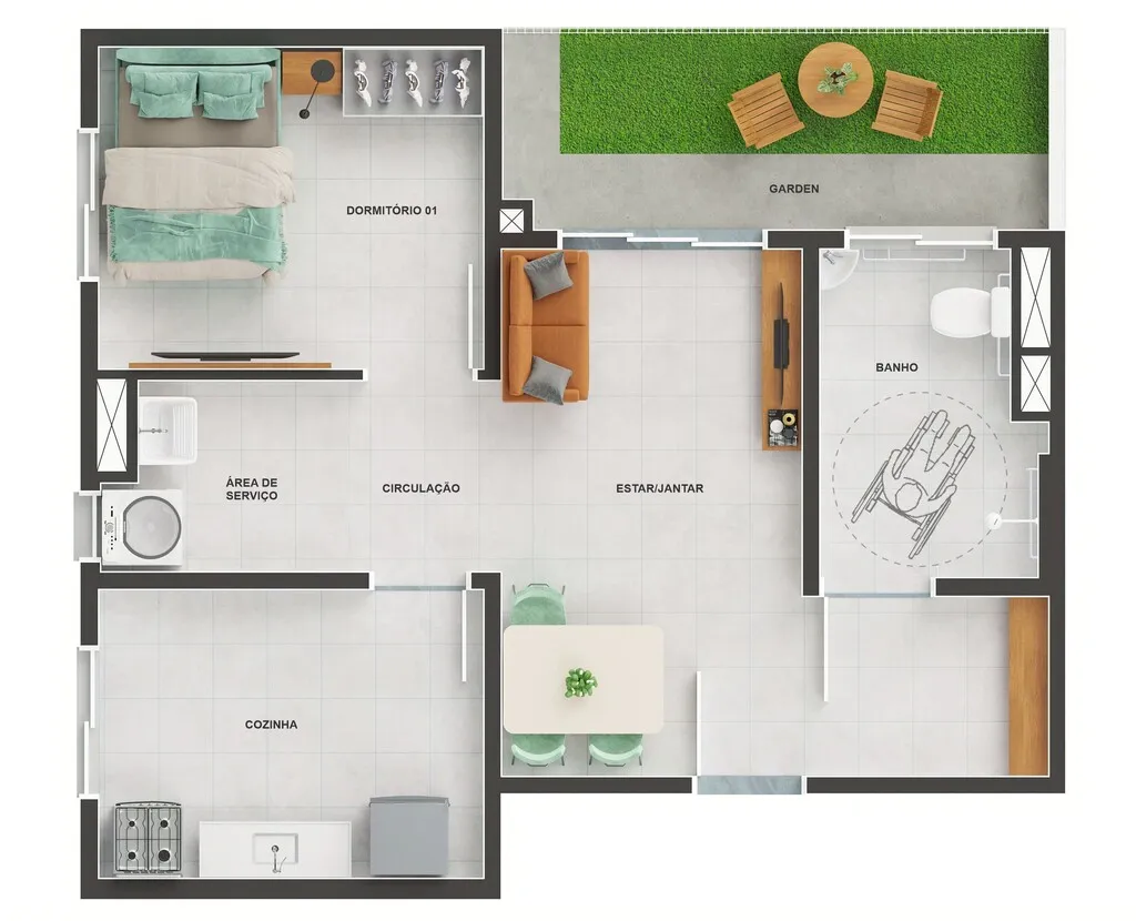 Imagem Apartamento à venda no bairro Residencial Porto Seguro - Goiânia/GO