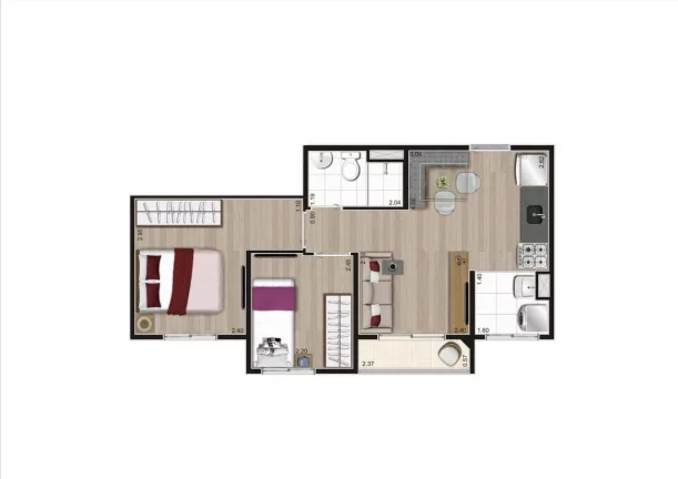 Imagem DOM JARAGUÁ - ECON - Aptos de 37m², 2 dorms, com lazer completo e fácil acesso à CPTM!!