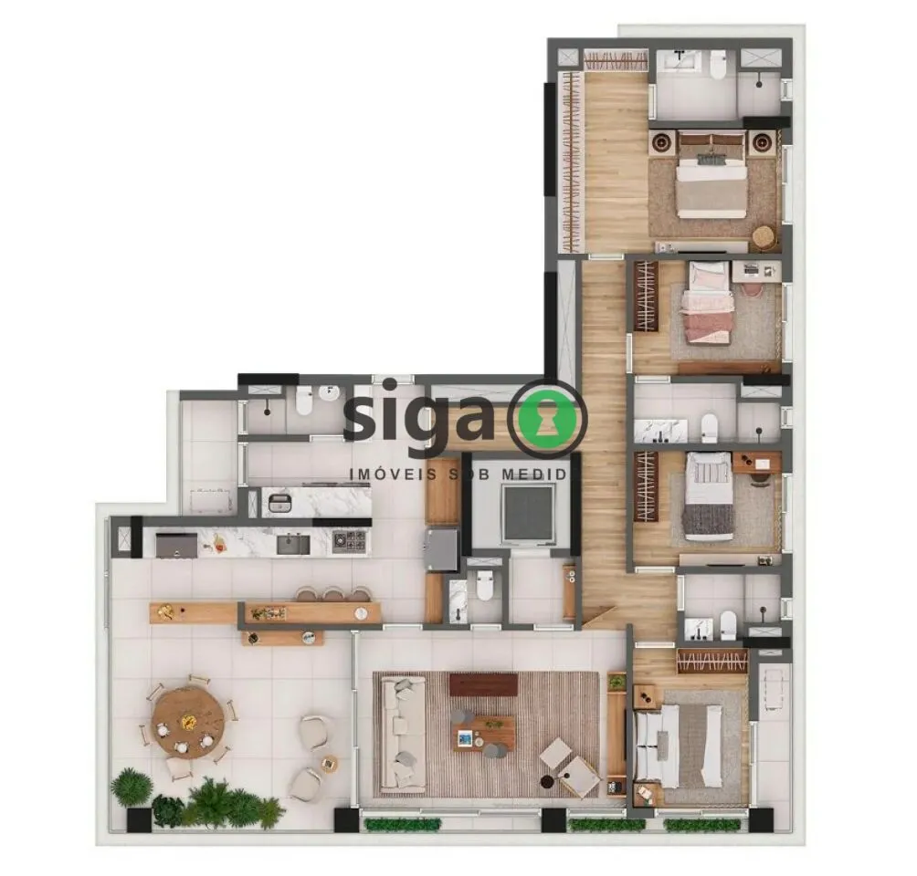 Imagem Apartamento para venda em Pinheiros 4 dormitórios - São Paulo - SP