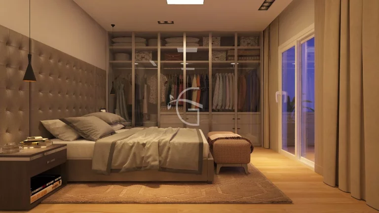 Imagem Apartamento de alto padrão para venda no América em Joinville, com uma área de lazer completa e totalmente mobiliada e decorada.