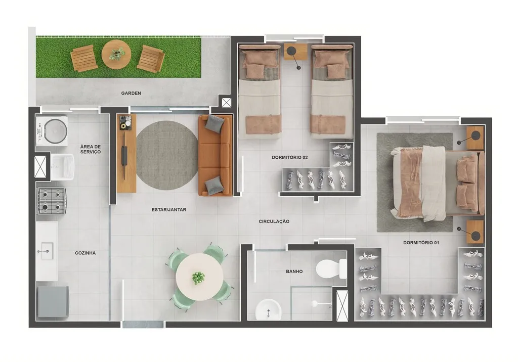Imagem Apartamento à venda no bairro Residencial Porto Seguro - Goiânia/GO