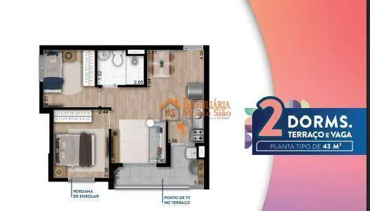 Imagem Apartamento com 2 dormitórios à venda, 42 m² por R$ 339.000,00 - Vila Augusta - Guarulhos/SP