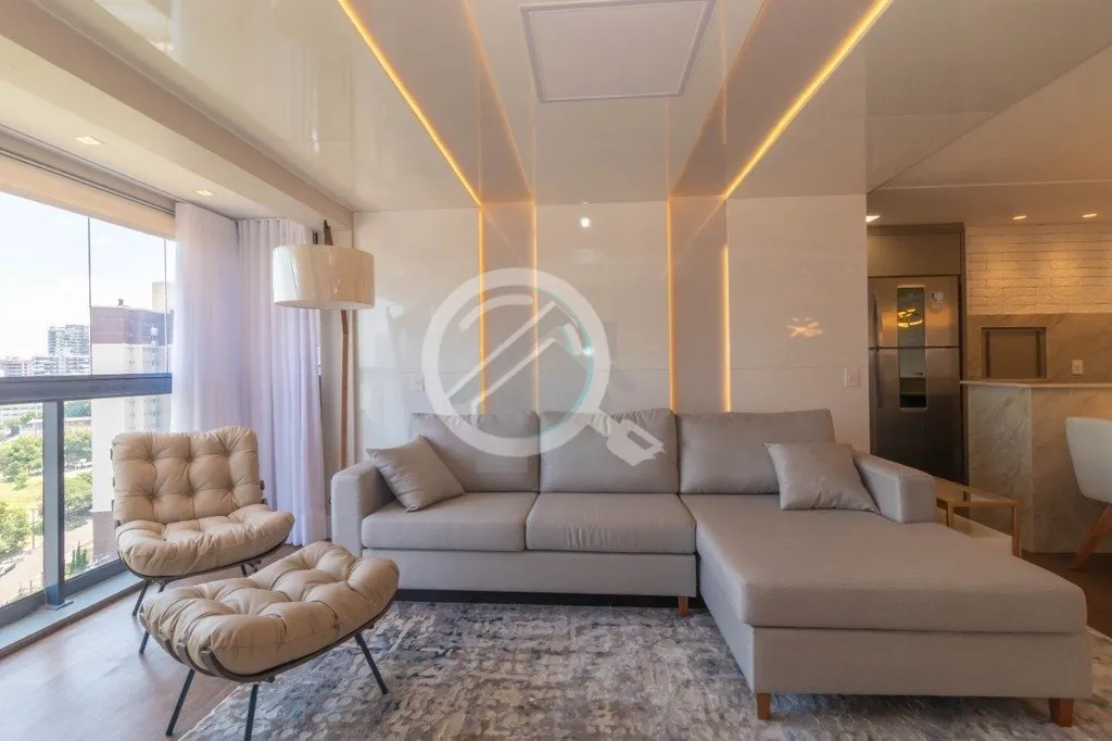 Imagem Apartamento mobiliado, 99 m² de area privativa, sacada integrada, finamente decorado com uma vista ...