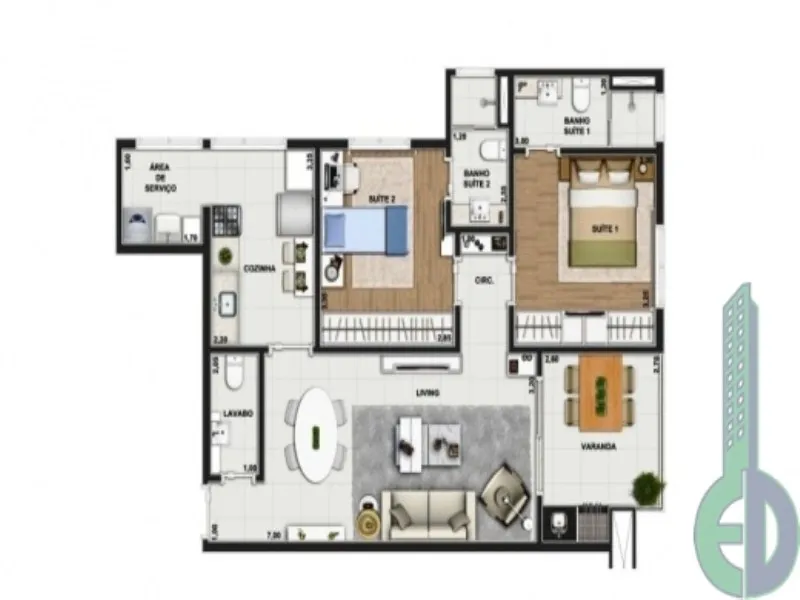 Imagem Edifício Hapiness Patriani Santo André-Sp, apartamento no bairro Campestre em Santo André